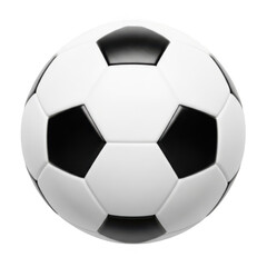 Naklejka premium Classic black and white soccer ball with pentagonal and hexagonal patterns PNG isolated on transparent background
