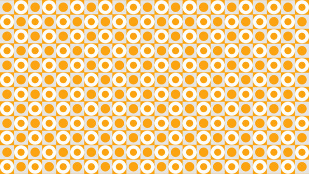 Geometric Pattern with Orange Circles and Squares vector background