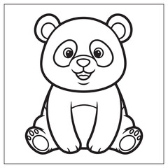 Fototapeta premium Cute Baby Panda Cartoon Vector Illustration for Kids Design