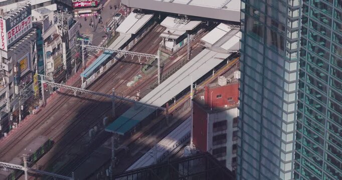Tokyo Shinbashi Station and Shinkansen Bullet Train