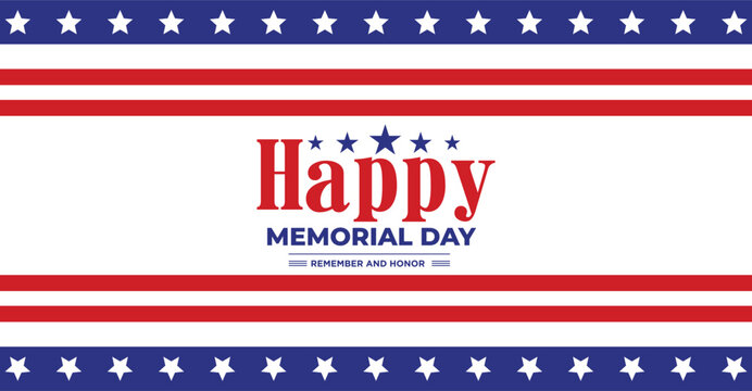 Memorial Day patriotic image background -  - vector illustration - America Honoring All Who Served