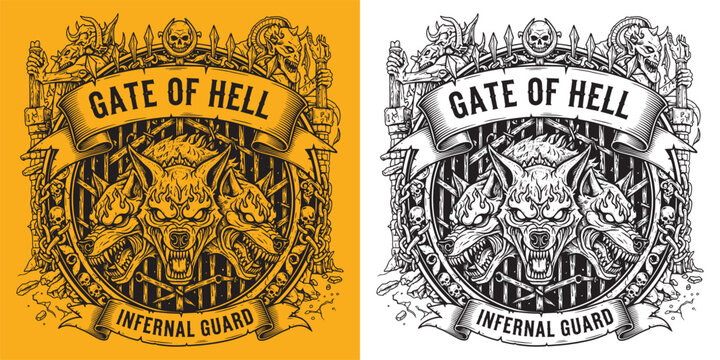 Cerberus Three Headed Hellhound Gate of Hell Infernal Guard