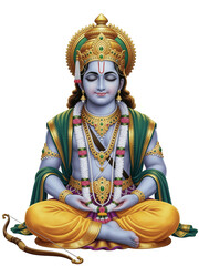 Obraz premium Lord Shri Rama with Bow & Arrow for Ramnavmi