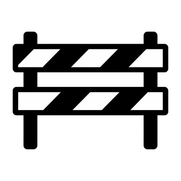 Vector of a road barrier with diagonal stripes