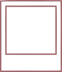 Obraz premium Lovely Pink Polaroid Vector transparent
