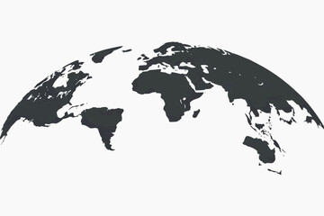 Naklejka premium Earth Hemisphere Silhouette Icon