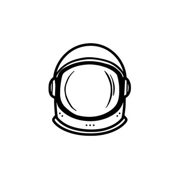 Astronaut helmet icon logo design. Spaceman space suit head sign and symbol. Astronaut helmet icon. Space science exploration.