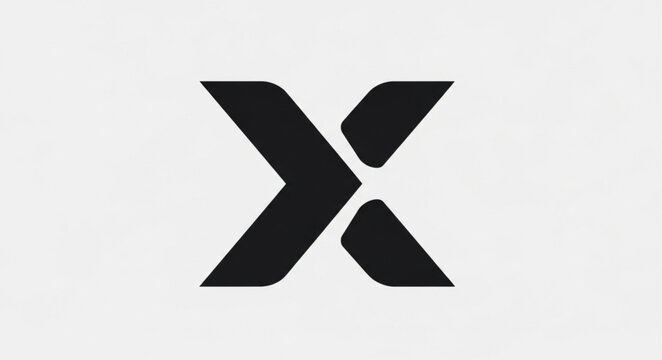 Stylized Letter X Logo Design with Bold Geometric Shapes.