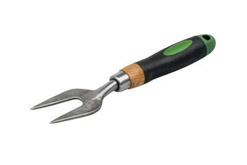 Obraz premium Hand weeding fork garden tool preparing soil