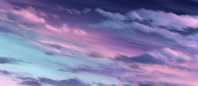 Gradient-style sky and cloud background material
