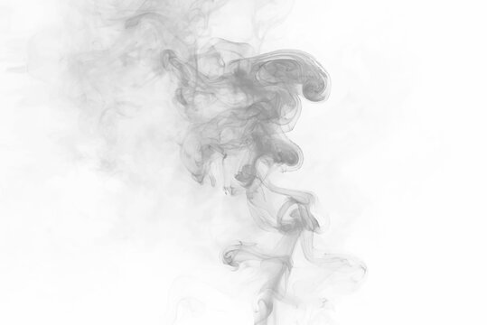 Gentle smoke plume with soft gradients and transparent flow, perfect for realistic overlays and effects. vector