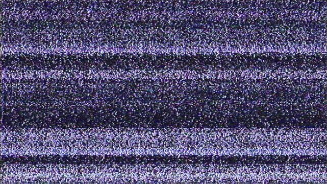 TV Static Noise And Signal Interference On Vintage Television Screen With Glitch Texture