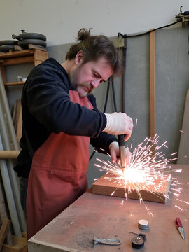 Fausse equerre artisanale en aluminium