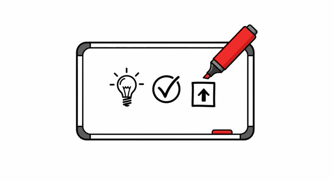 Checklist with lightbulb and pencil.