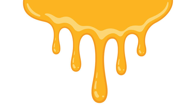 Yellow liquid dripping down slowly.