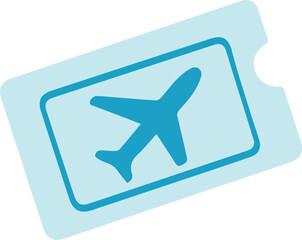 Fototapeta premium Airline Boarding Pass Ticket with Airplane Silhouette