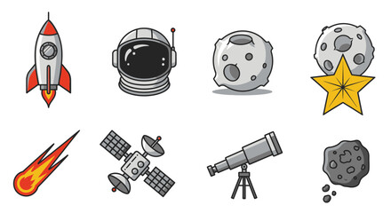 Space objects and astronomy equipment 4. © nivi