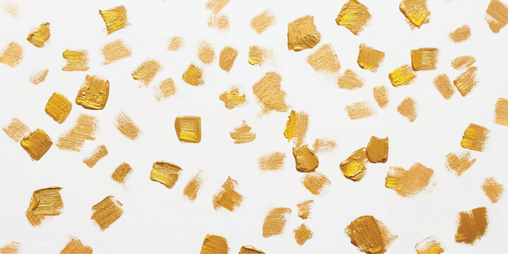 Small golden sugar crystals scattered on a white background, abstract food texture, macro view of sweetener, confectionary ingredient, decorative pattern, close-up, background element, sweet, raw suga