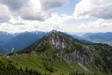 Obraz premium View from mountain top of Teufelstaettkopf in Bavaria, Germany