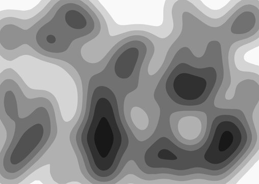 Greyscale abstract topography style background design 