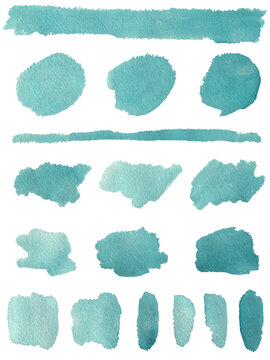 Abstract watercolor texture, isolated on white background. Watercolor brush strokes	
