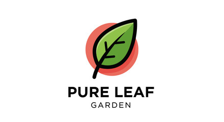 Obraz premium Green leaf logo design element.