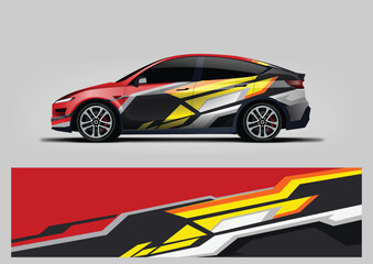 automotive wrap graphic vector. abstract background for car vinyl design © Lancar
