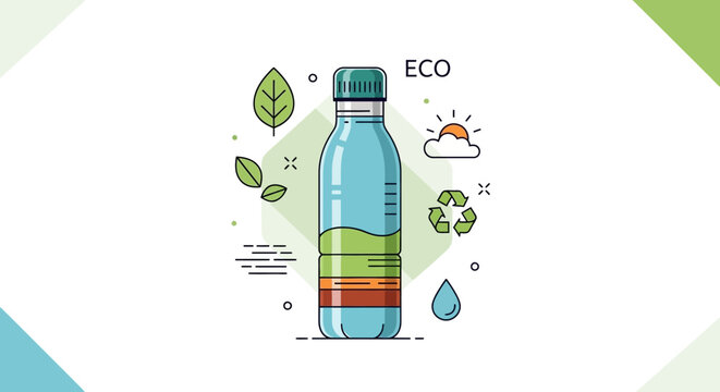 Eco friendly water bottle design.