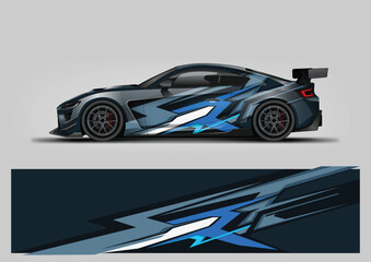 vehicle wrap graphic vector. abstract background for car vinyl wrap © Lancar