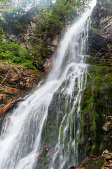 Obraz premium Rohacsky vodopad waterfall in Western Tatras mountains in Slovakia