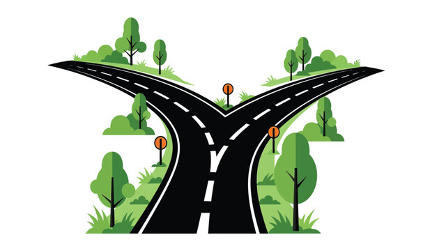 2 Paths Clipart