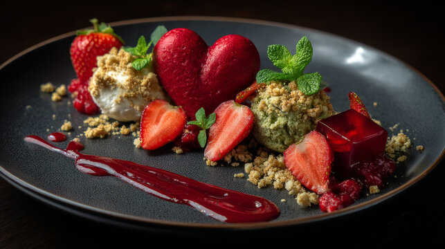 a fresh straberry youghourt for dessert