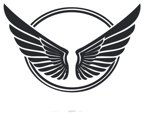Fototapeta premium Winged Emblem or Logo - Vector Illustration