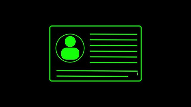 A bright green rectangle contains a simple minimalist crescent moon design