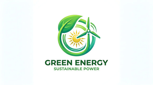 Green Energy Sustainable Power Logo