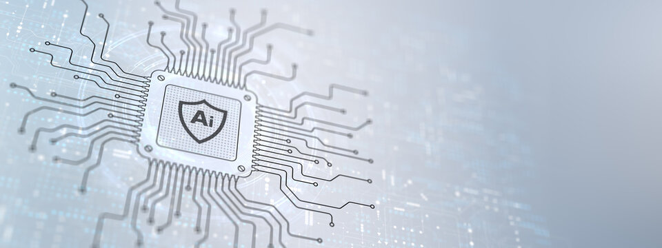 AI Transforming Industries Illustrated on a Processor.