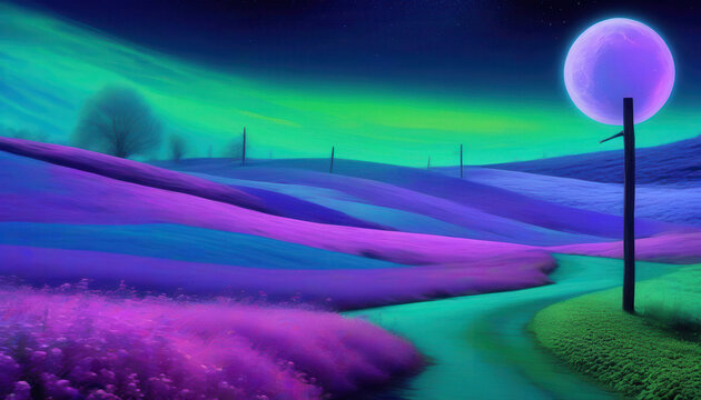 Vivid hued landscape