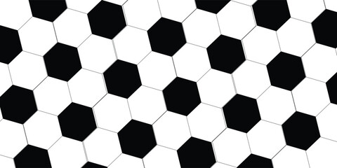 Obraz premium eamless vector illustration of black and white soccer ball pattern background. design sport modern