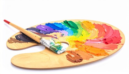 Obraz premium Artist palette, rainbow spectrum, creative process