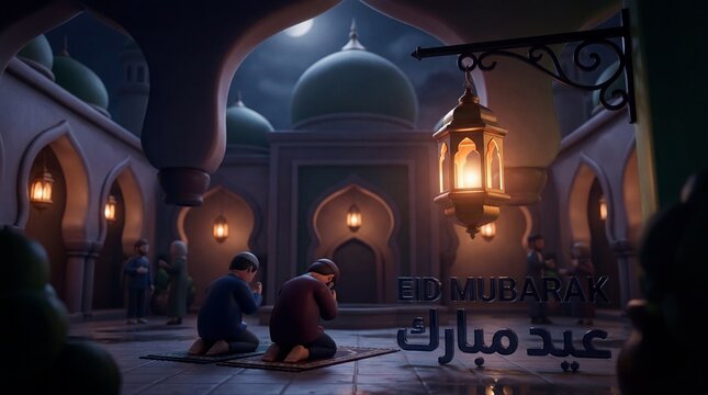 Eid Mubarak celebration at the mosque