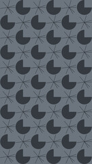 Fototapeta premium Abstract Gray Graphic Pattern with Starbursts