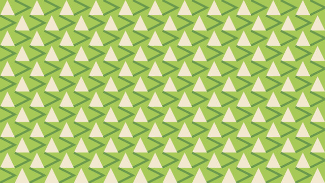 Seamless Triangle Pattern on Green Background
