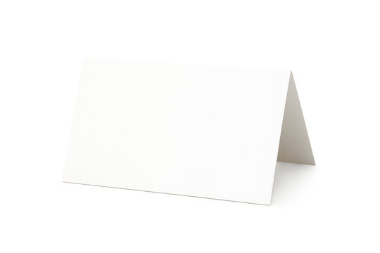 White tent card blank name placeholder mockup