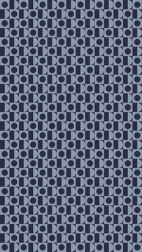 Geometric Pattern of Circles and Rectangles in Dark Blue vector background