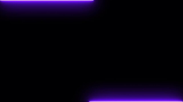 Glowing purple neon corner frame on a dark background creating a sleek futuristic border. Minimal abstract design ideal for overlays, titles, digital interfaces, and modern visuals.