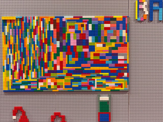 Fototapeta premium Colorful lego mosaic panel