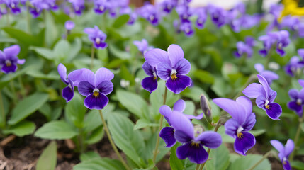 Fototapeta premium purple (violet) flowers in a garden