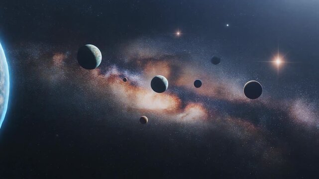 Zoom Out from Earth Through Solar System to Milky Way Galaxy