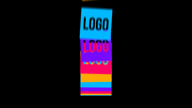 Kinetic Box Logo 02 Loop &ndash; Seamless Geometric Frame Logo Animation, Infinite Loop Branding Intro, Modern Kinetic Motion Graphics for Social Media and Promo