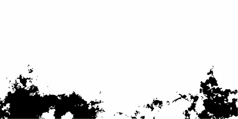 Vintage grunge design featuring a black ink splat border and abstract paint texture pattern with floral silhouette ornaments on a vector illustration background © SUMAYAAKTER